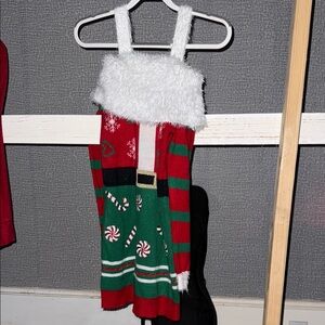 Festive Holiday Dress with Candy Cane Design